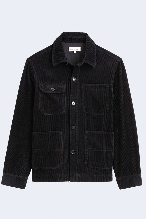 Men's Corduroy Work Jacket in Black