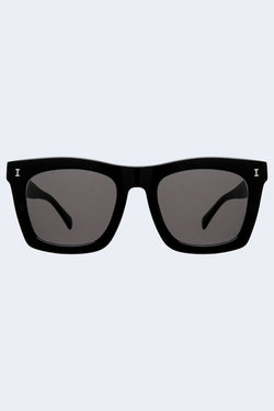 Charleston Sunglasses in Black with Grey Flat Lenses