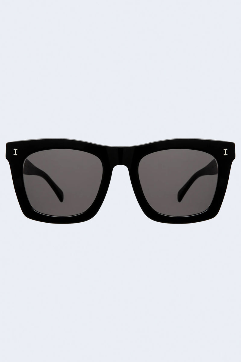 Charleston Sunglasses in Black with Grey Flat Lenses