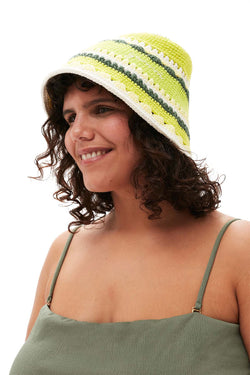 Crochet Bucket Hat in Tender Shoots