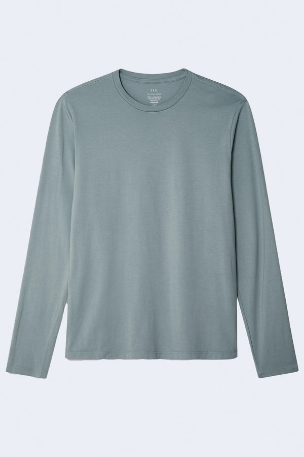 Long Sleeve Supima Tee in Surf