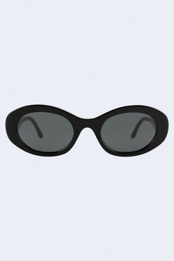 Luna Sunglasses in Black W/ Grey Flat Lenses