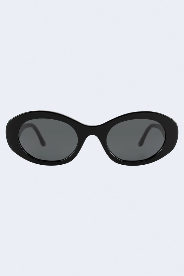 Luna Sunglasses in Black W/ Grey Flat Lenses