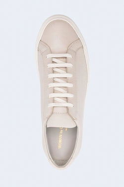 Women's Achilles Nubuck Leather Sneaker in Off White