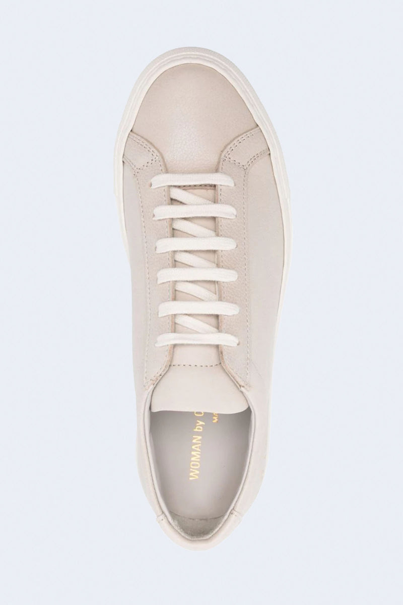 Women's Achilles Nubuck Leather Sneaker in Off White