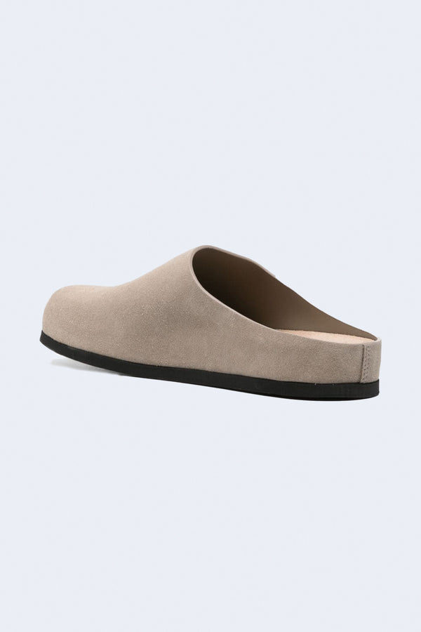Women's Suede Clog in Taupe