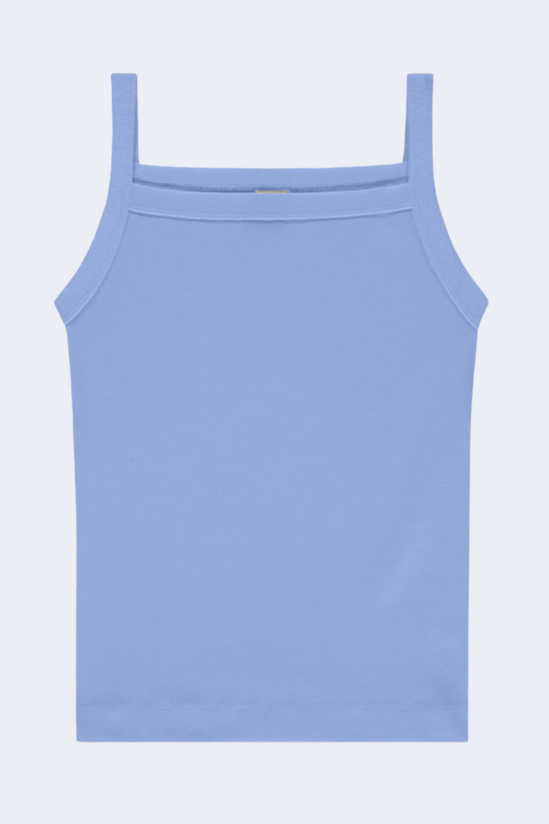 May Square Neck Cami in Baby Blue