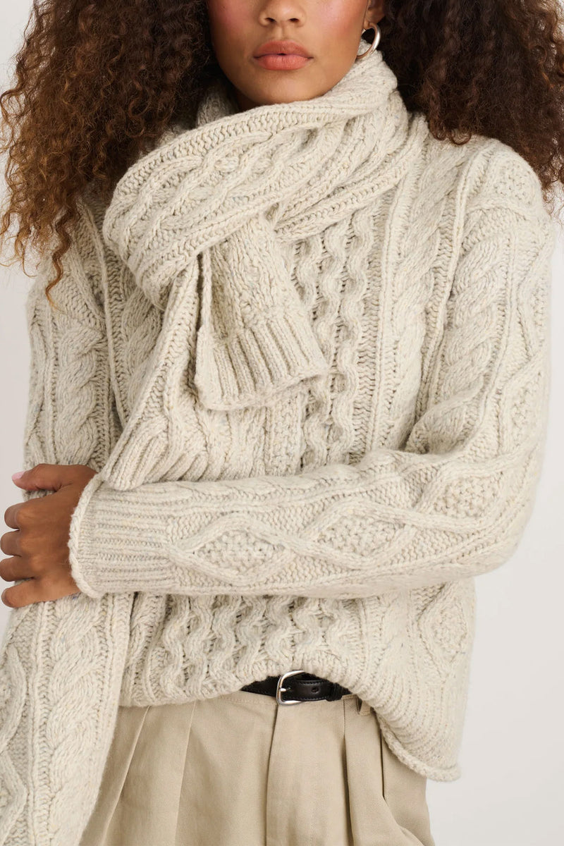 Donegal Fisherman Sweater in Oatmeal