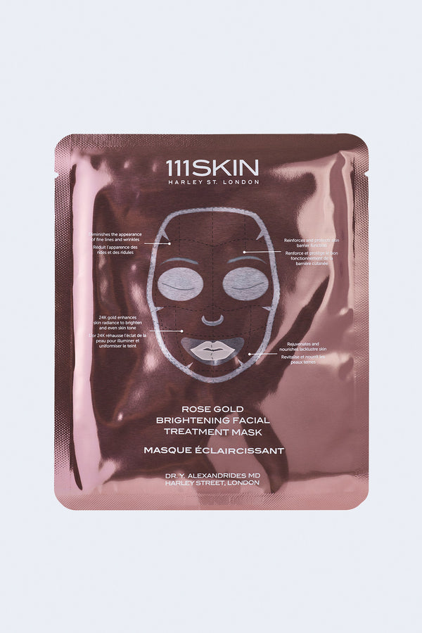 Rose Gold Brightening Facial Treatment Mask Box of 4