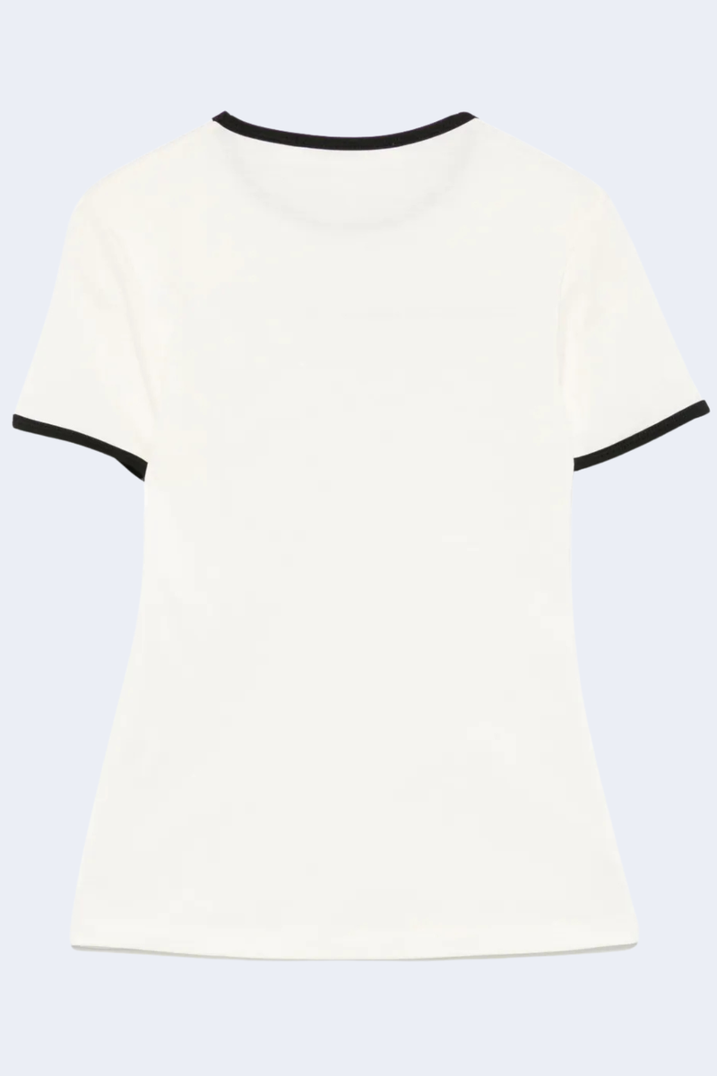 Two Tone T-Shirt in White Black
