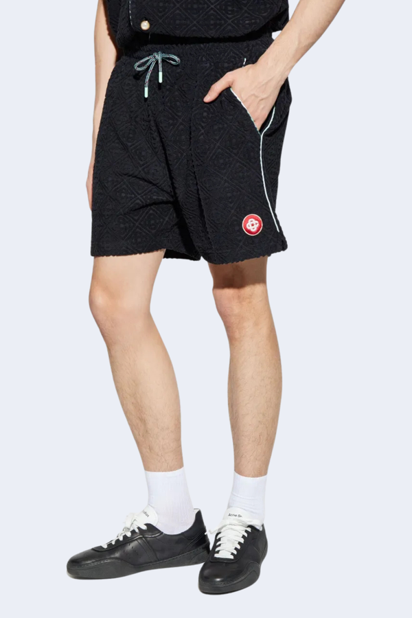 Men's Towelling Shorts in Black