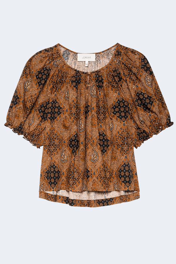 The Moorland Top in Geo Bandana Print