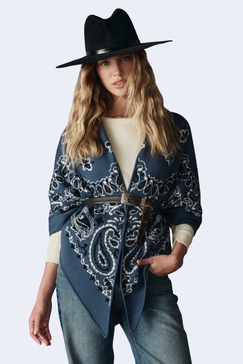 The Big Bandana Scarf in Washed Navy