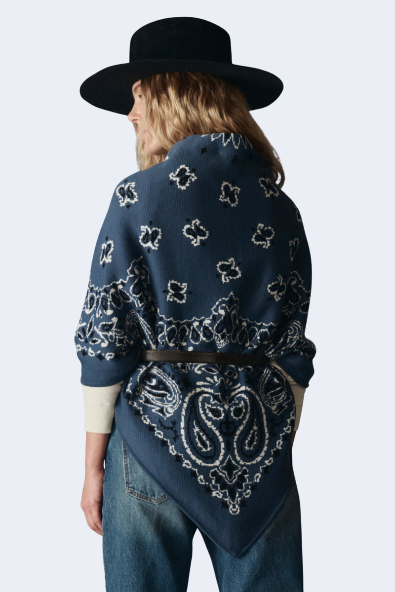 The Big Bandana Scarf in Washed Navy