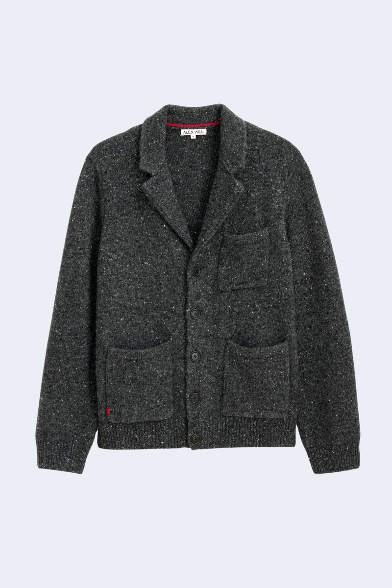 Donegal Mitchell Cardigan in Charcoal