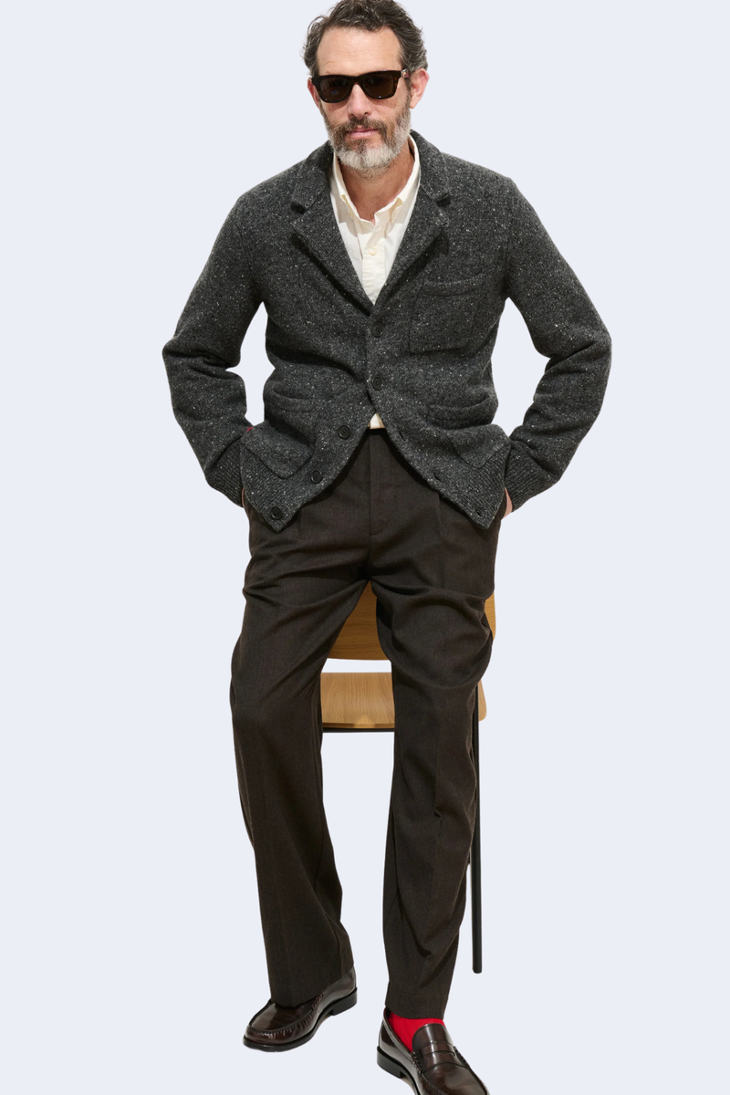 Donegal Mitchell Cardigan in Charcoal