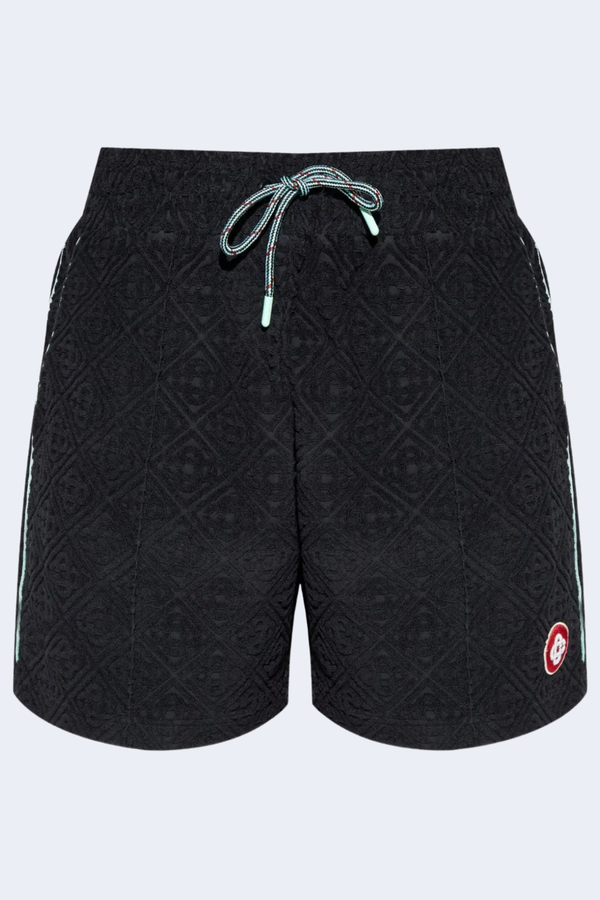 Men's Towelling Shorts in Black