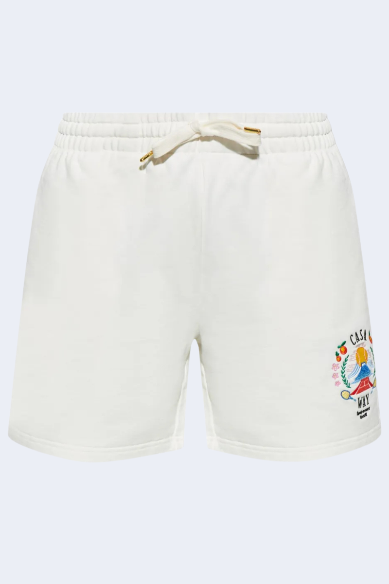 Casa Way Mountain Embroidered Sweatshorts  in Casa Way Mountain