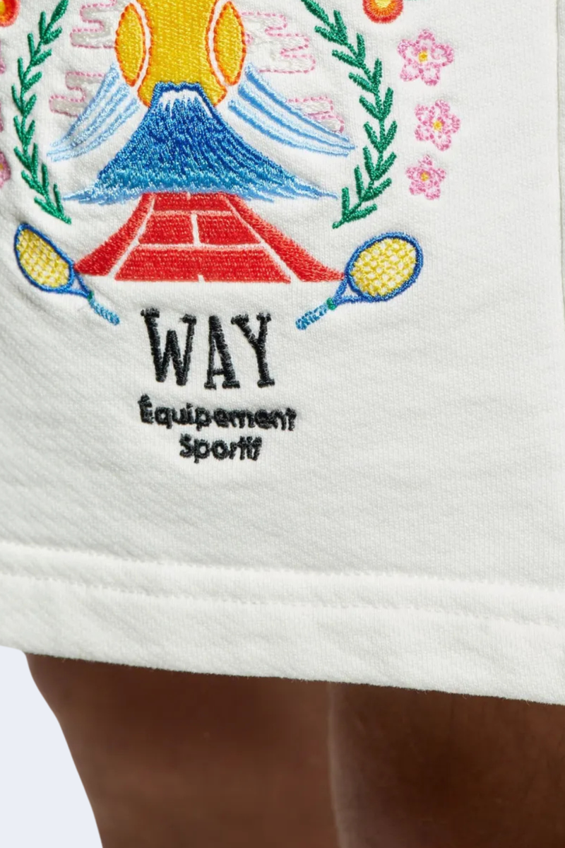 Casa Way Mountain Embroidered Sweatshorts  in Casa Way Mountain