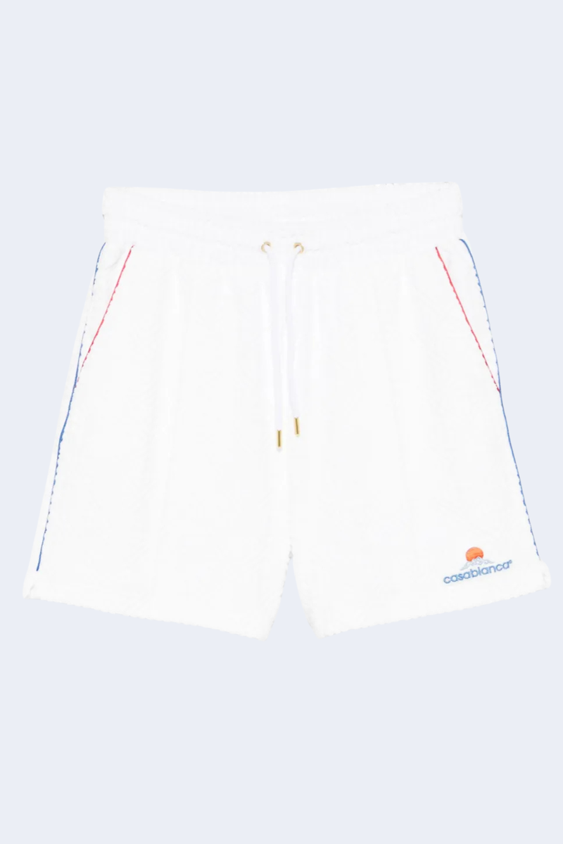 Men's Towelling Shorts in Bright White