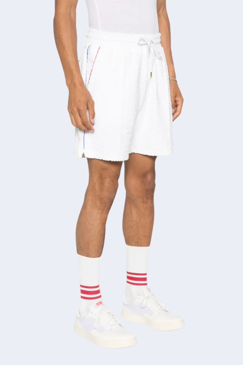 Men's Towelling Shorts in Bright White