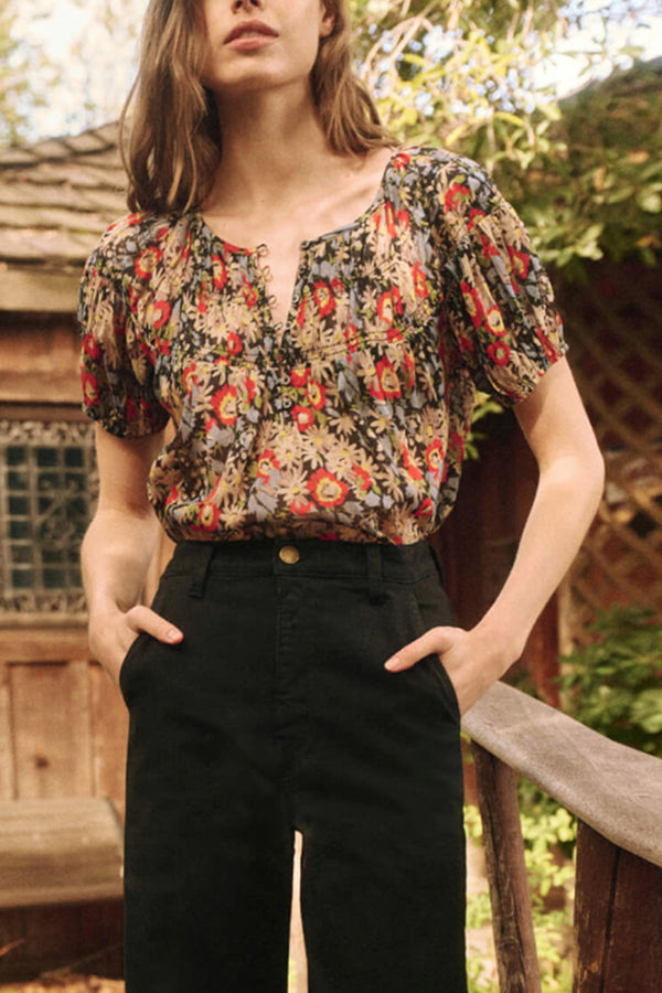 The Florist Top in Twilight Floral