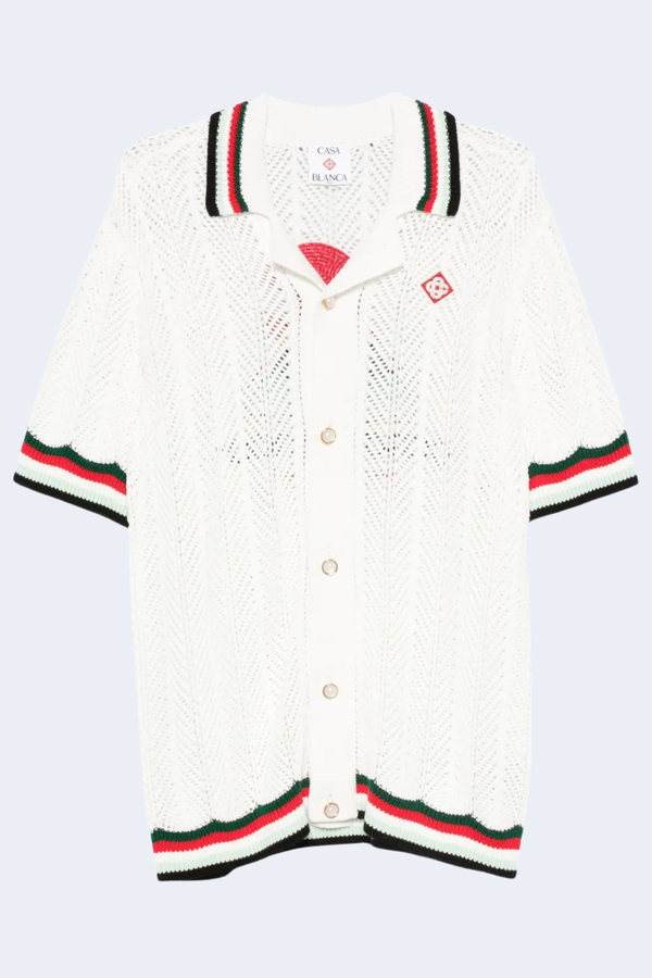 Sporty Faux Crochet Shirt  in Montagne Ondulee