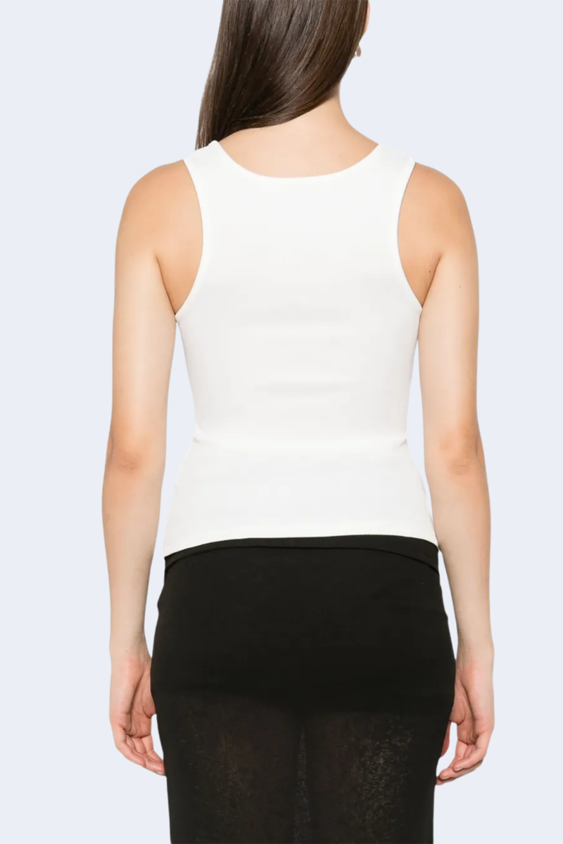 Crystal Pin Tank in White