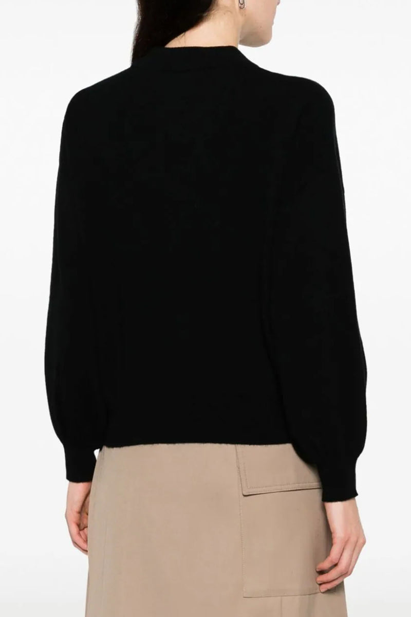 Round Neck Sweater in Black