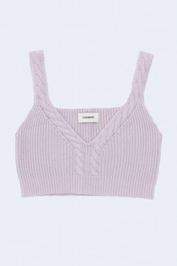 Halles Cropped Sweater in Glaze Lavender