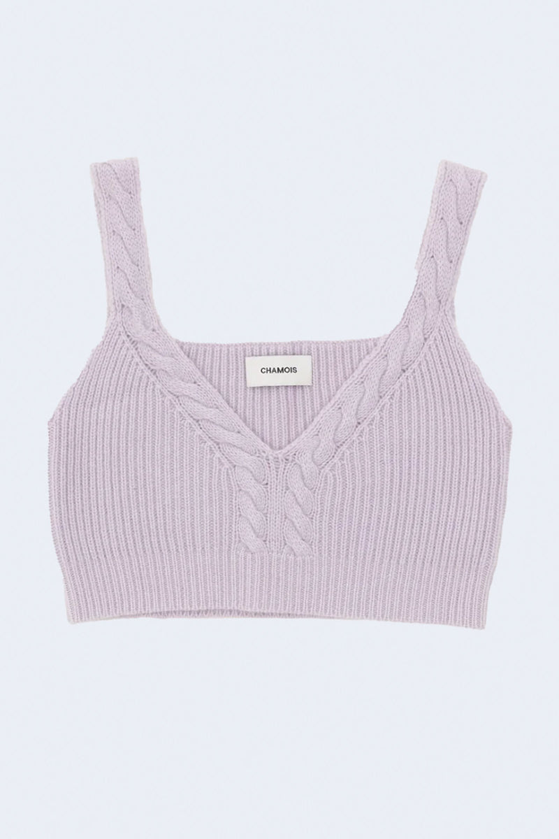 Halles Cropped Sweater in Glaze Lavender