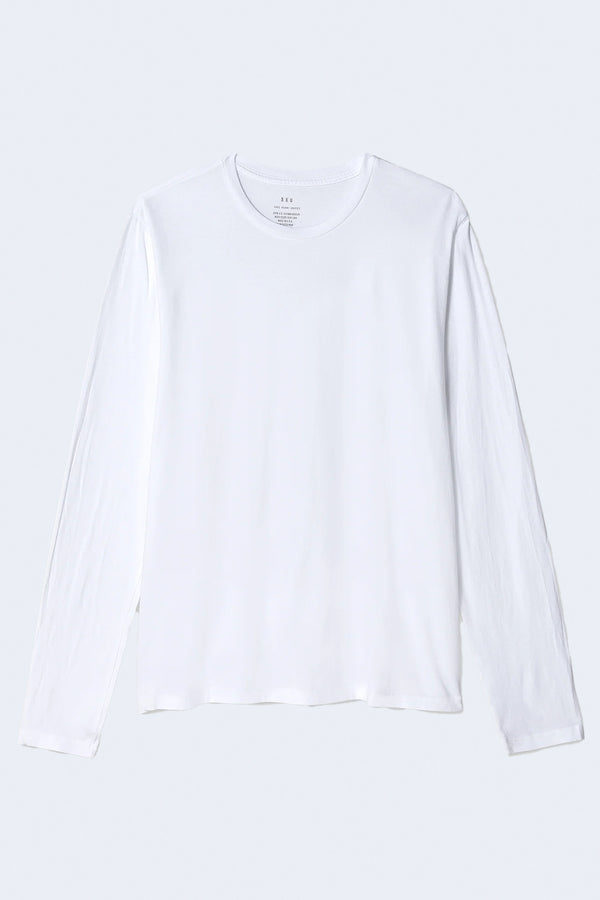 Long Sleeve Supima Tee in White