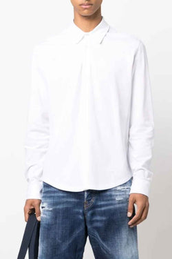 Giles Pique Shirt in White