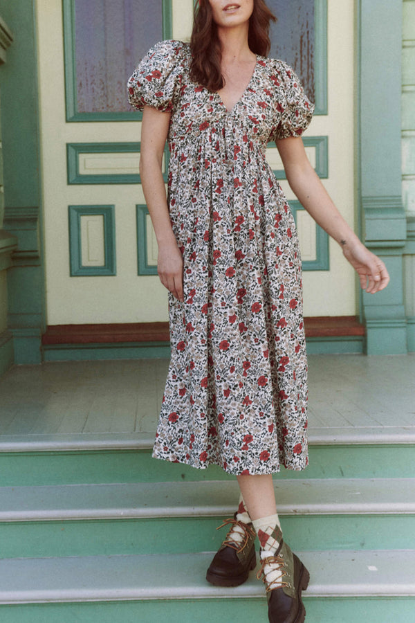 The Gallery Dress in Cream Mesa Floral