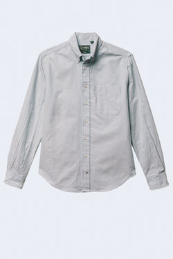 Brushed Fall Oxford Long Sleeve Button Down in Blue