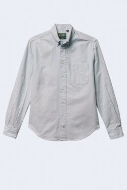 Brushed Fall Oxford Long Sleeve Button Down in Blue