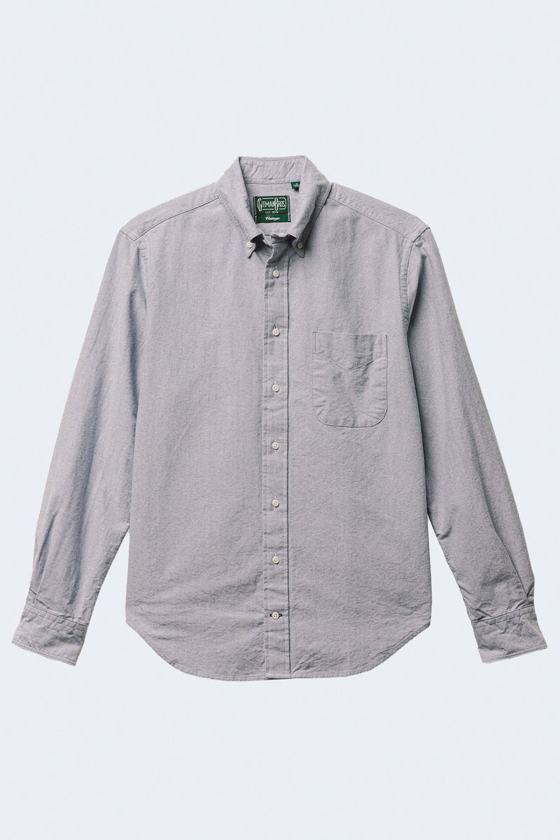 Brushed Fall Oxford Long Sleeve Button Down in Navy
