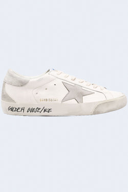 Men's Super-Star Nappa Upper Nabuk Star Suede Tong in White/Ice/Grey