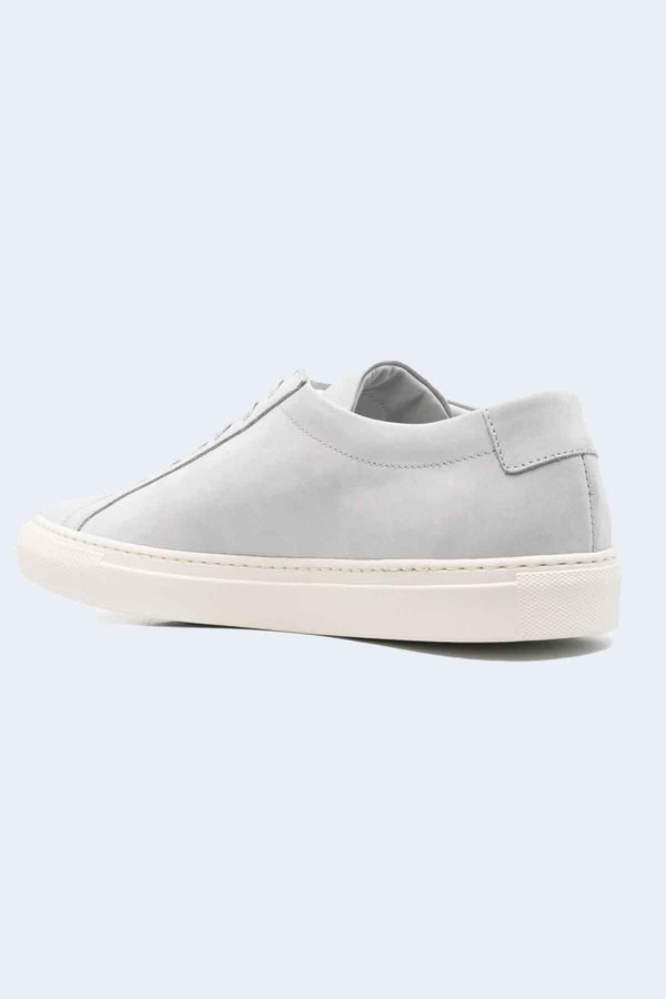 Men's Original Achilles Low Leather Sneaker in Grey with White Soles