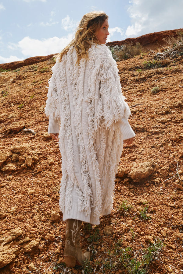 Boulogne Cashmere Knitcoat in White