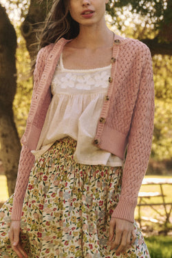 The Stable Cardigan in Natural Dyed Acacia