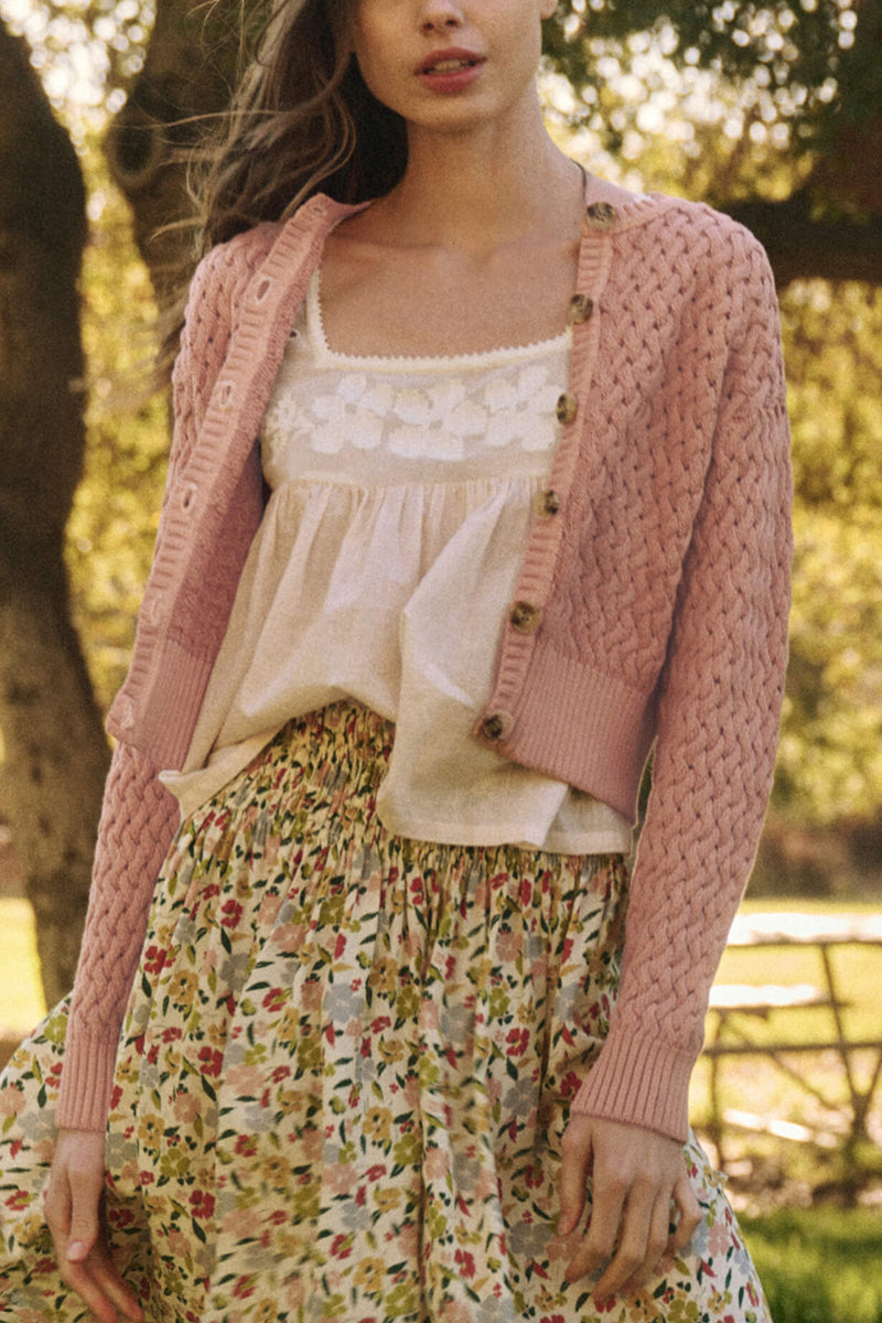 The Stable Cardigan in Natural Dyed Acacia