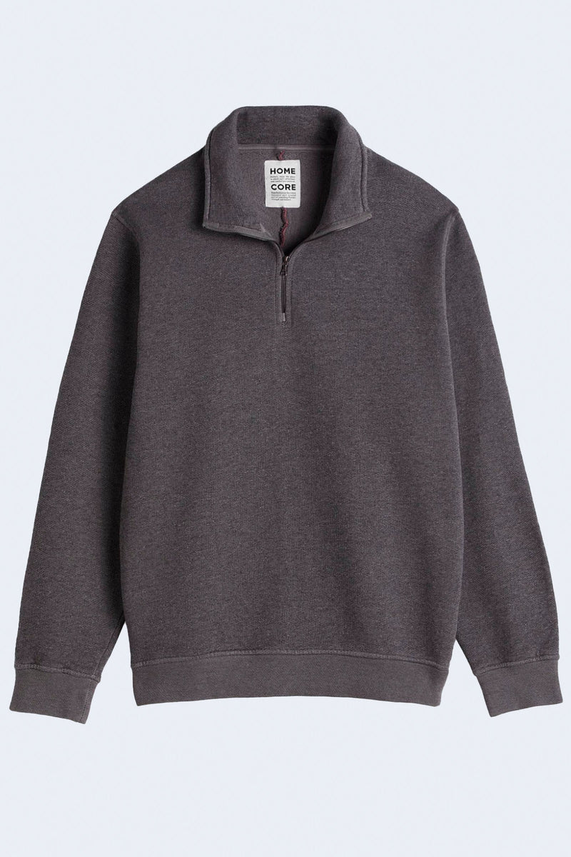 Terry Halfzip Sweater in Wolf