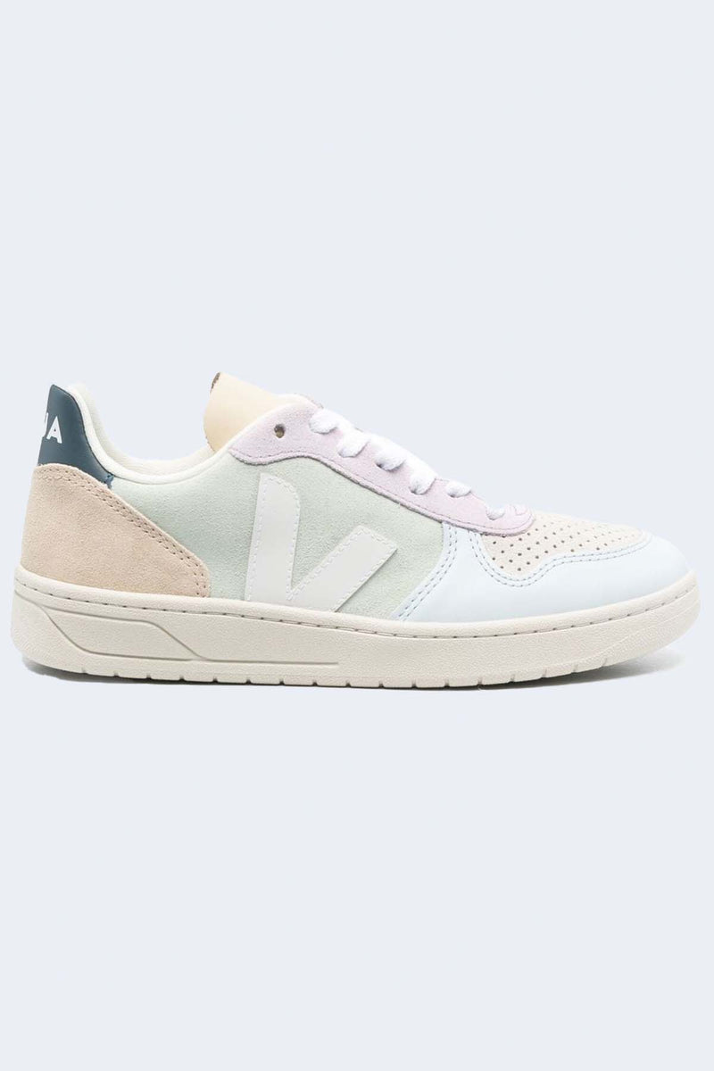 Women's V-10 Sneaker in Jade White Multicolor