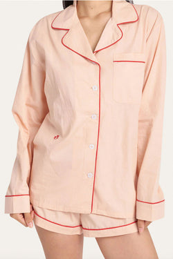 Tommy Top And Shortie Short Cotton Set in Blush
