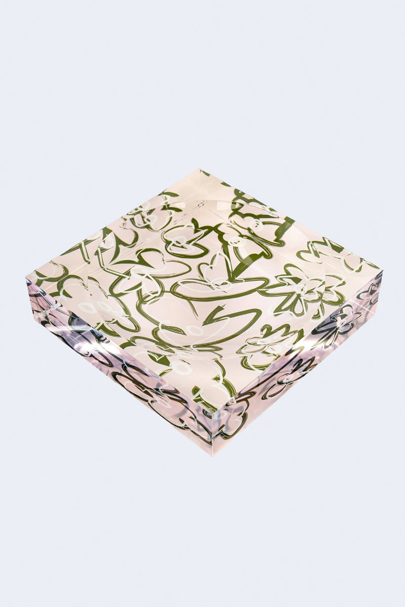Small Square Candy Dishes in Sunset Bloom Pink