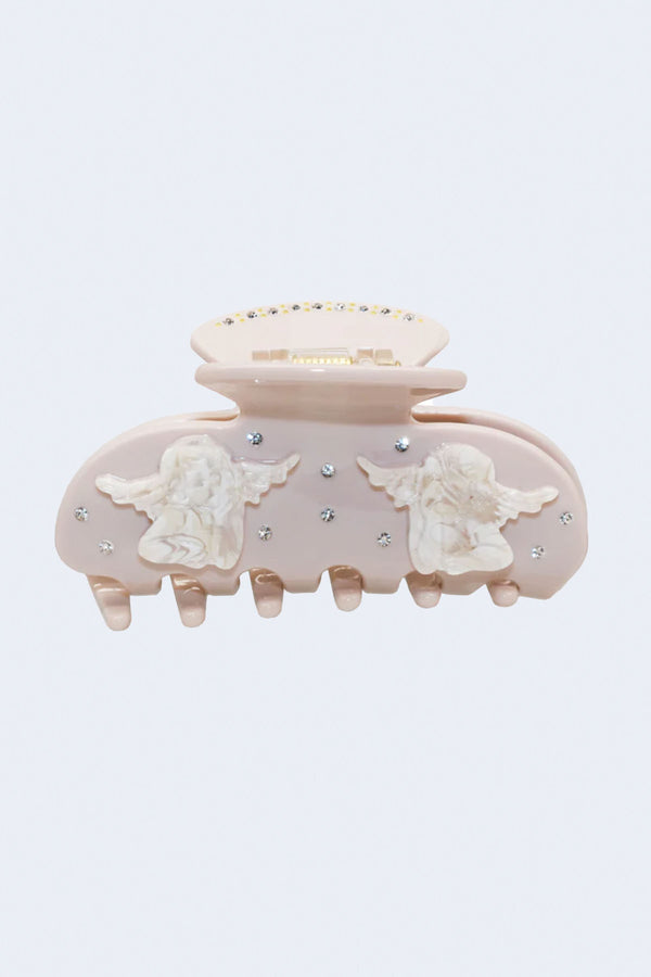 Sweetheart Clip in Cream Angel Wings