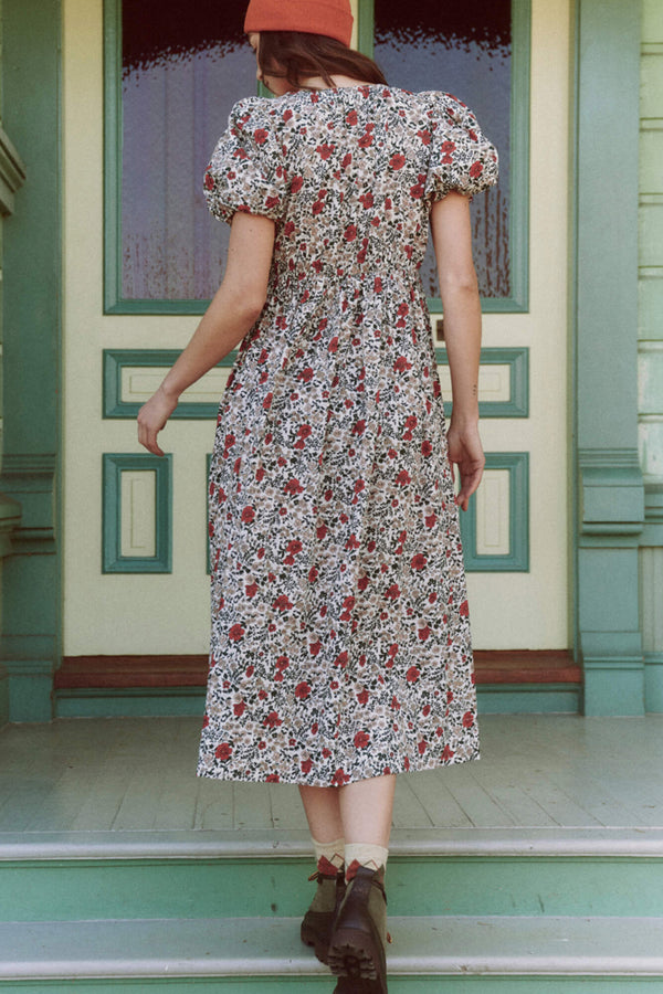 The Gallery Dress in Cream Mesa Floral