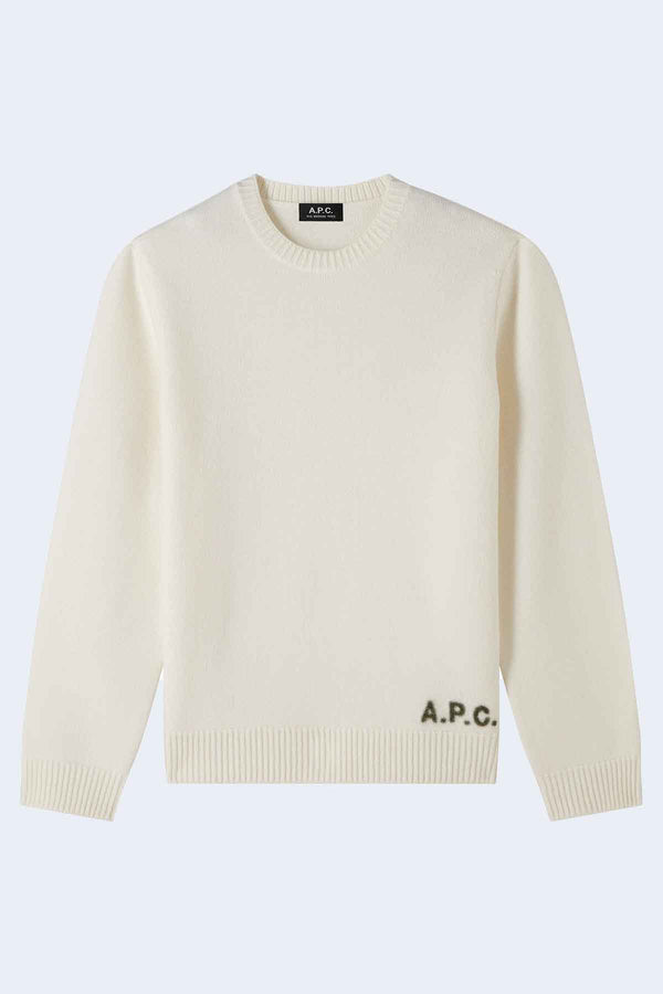 Pullover Edward in Ecru / Kaki Militaire
