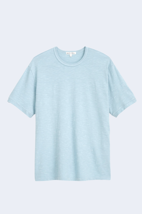Men's Standard T-Shirt In Slub Cotton in Glass Blue